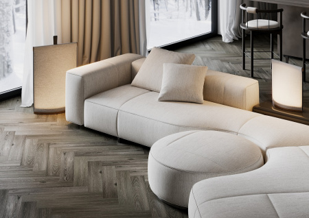 Кварцевый ламинат Fargo Паркет Английская ёлка Дуб Рыцарский Замок 33-379-6 4/0.5мм